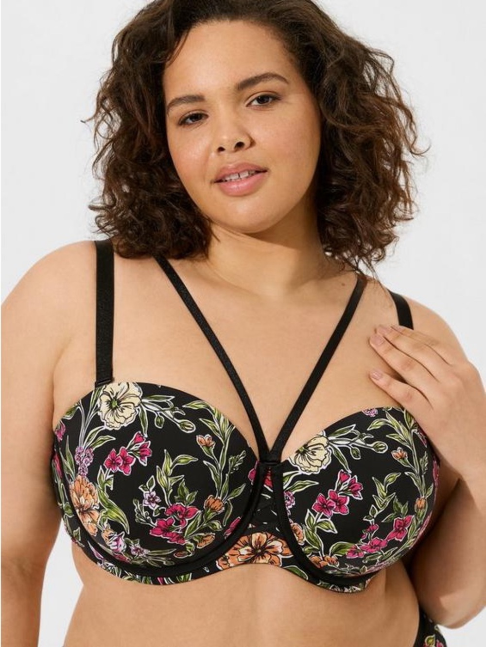 NWT Torrid Bombshell Everyday Push-Up Bra Sketchy Garden Floral Rich Black 40DD